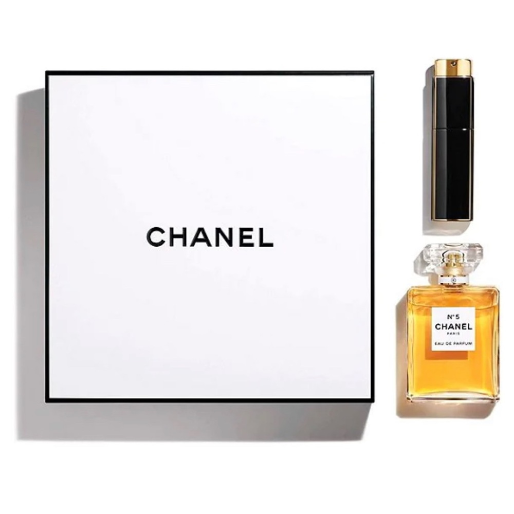 NWT CHANEL N°5 Coffret Signature Box 3.4Oz. Eau De Parfum & Twist And Spray Set